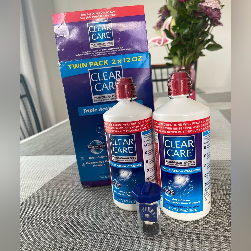 Clear Care Cleaning & Disinfecting Solution 12 oz